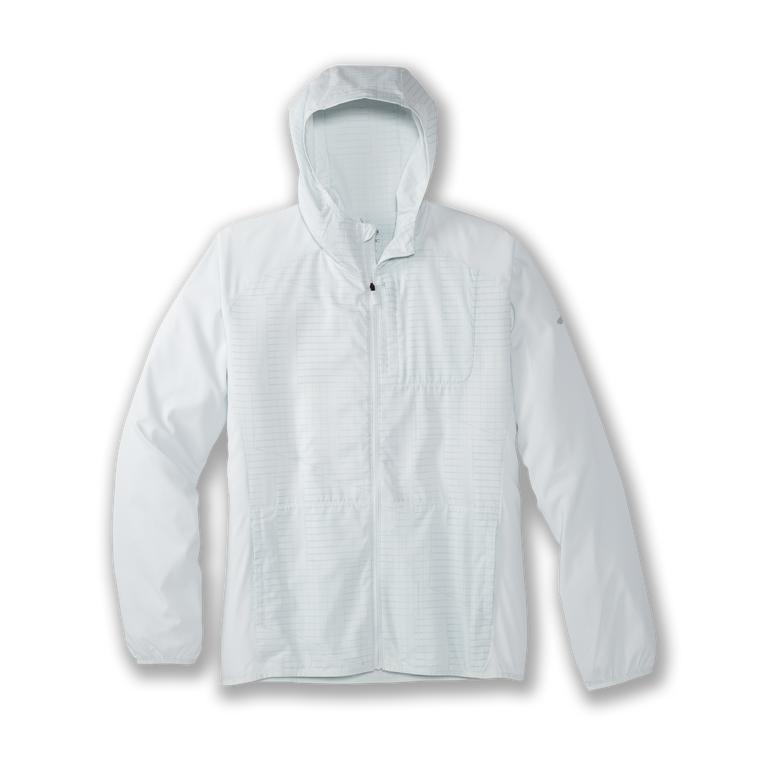 Brooks Canopy Men's Running Jackets - Matrix Icy Grey Print/White (09251-YPJG)